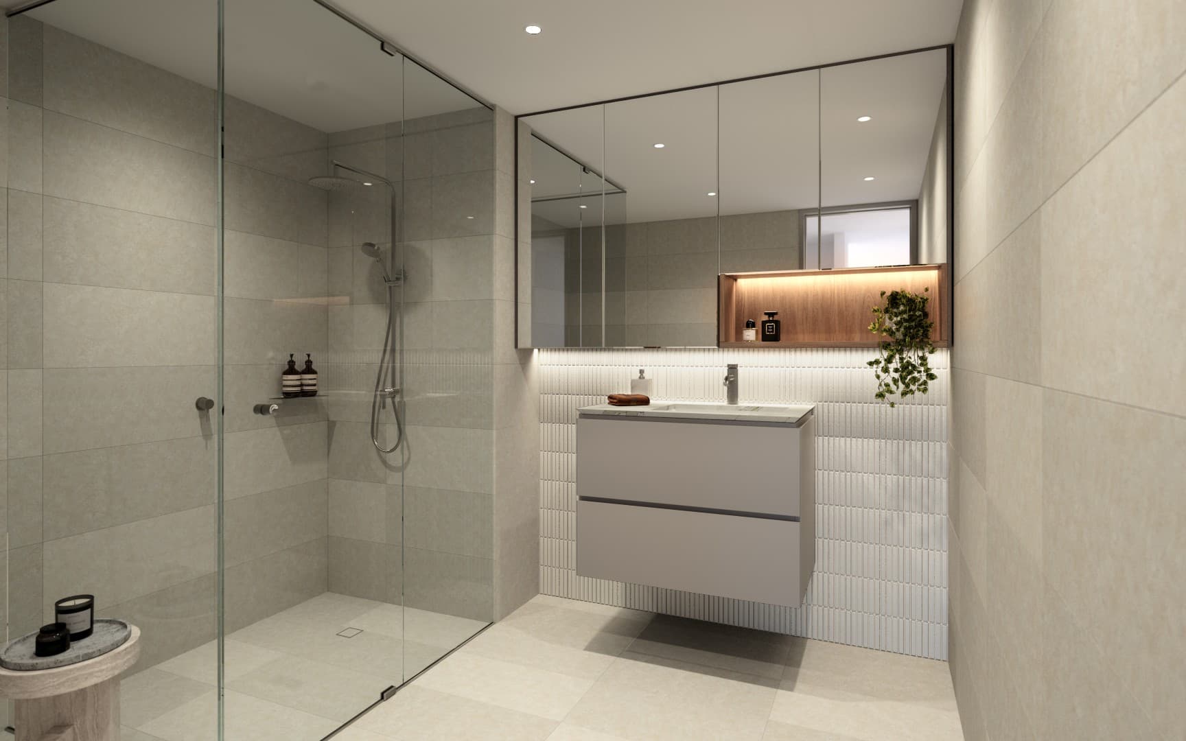 2 bedroom D7.02W bathroom (light palette)